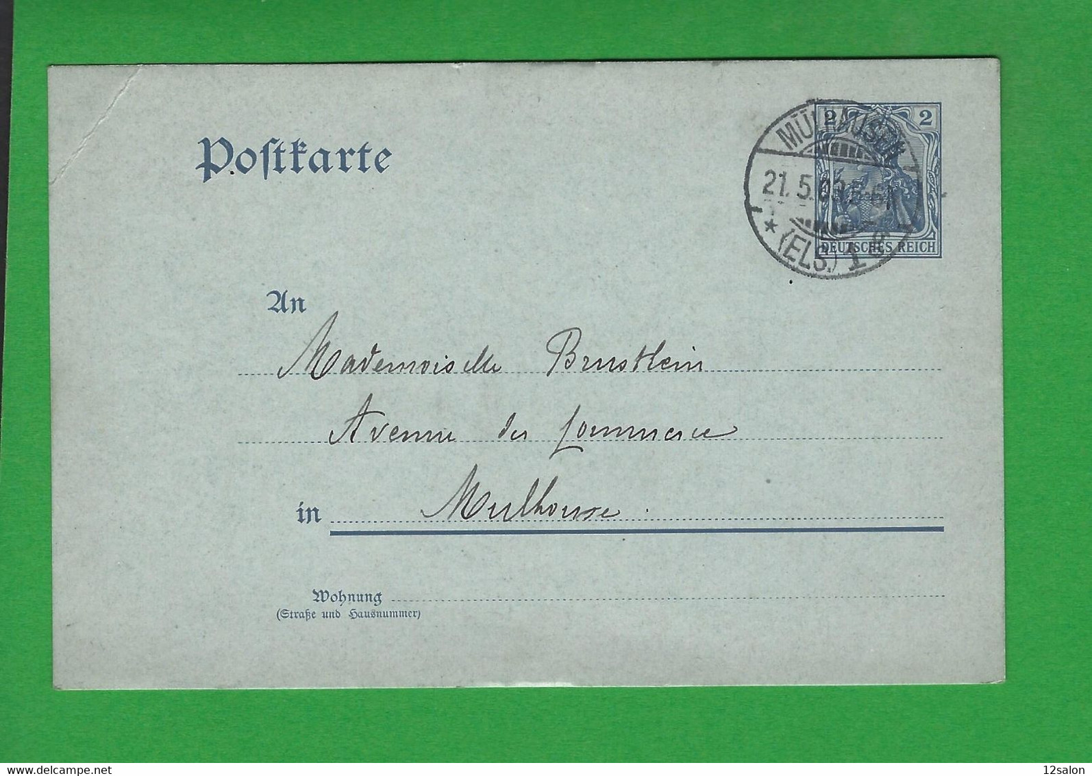 ENTIERS POSTAUX ALLEMAGNE Obl MULHAUSEN - Other & Unclassified