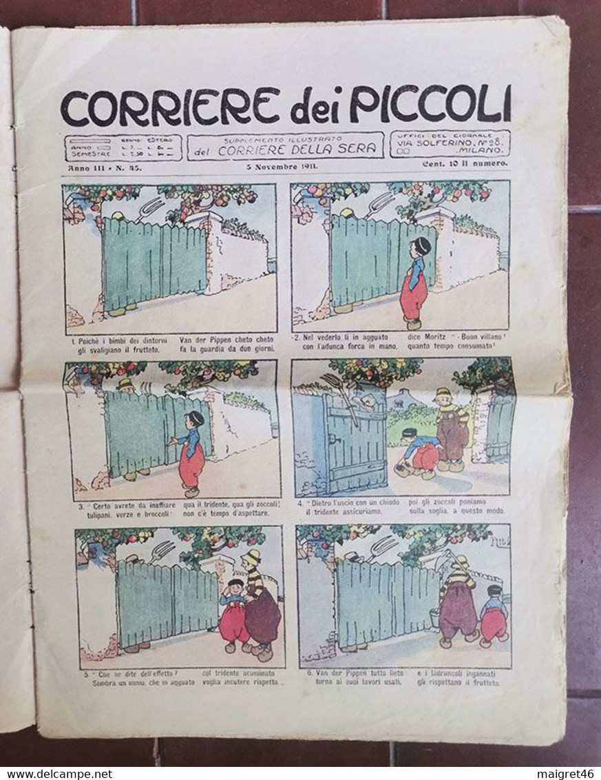 CORRIERE DEI PICCOLI  5 NOVEMBRE ANNO 1911 FUMETTO BAMBINI - Corriere Dei Piccoli