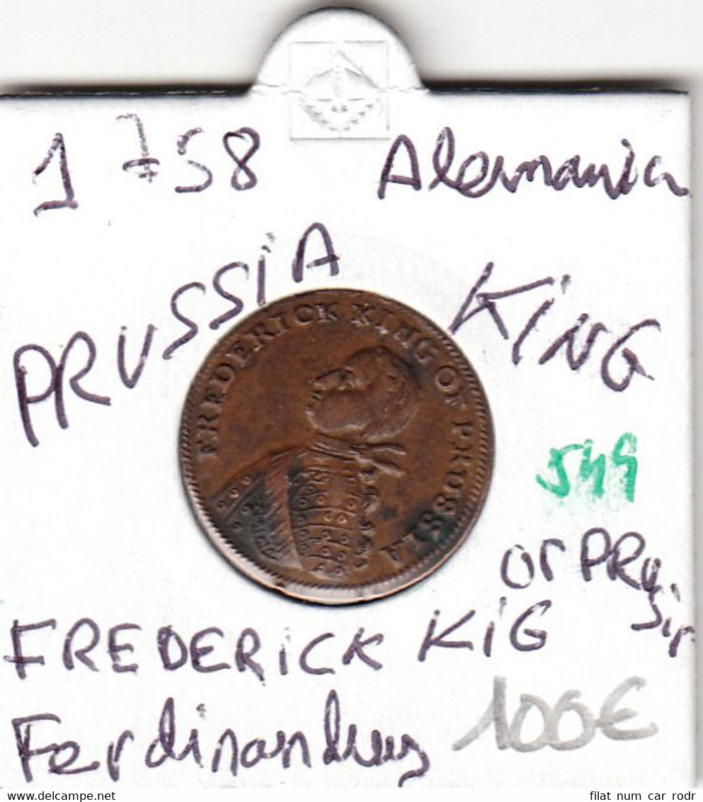 CR0549 MONEDA ALEMANIA PRUSIA 1758 100 - Other & Unclassified
