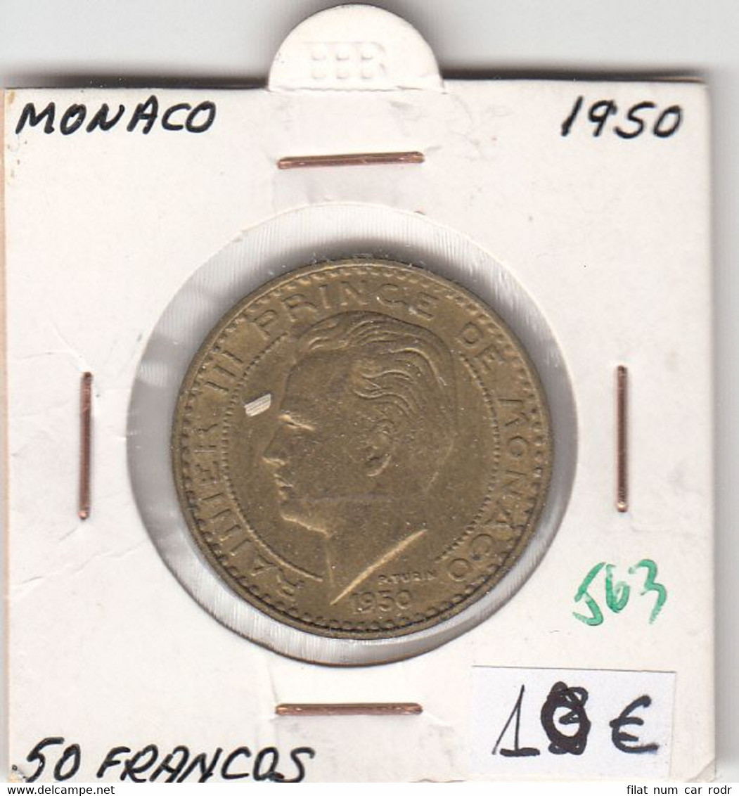 CR0563 MONEDA MONACO 1950 50 FRANCOS 10 - Other & Unclassified