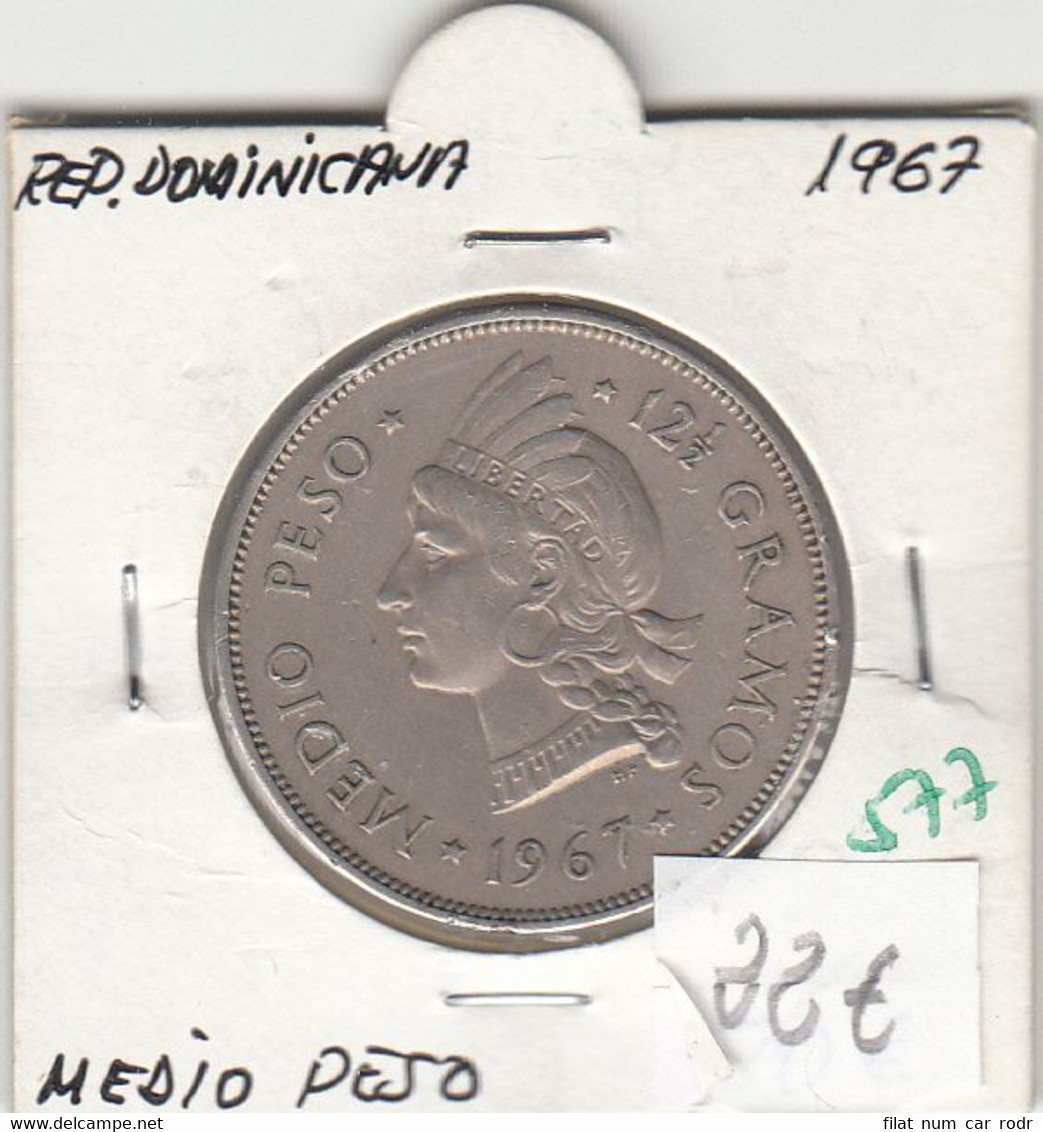 CR0577 MONEDA REPUBLICA DOMINICANA 1967 0,5 PESO 22 - Dominicana