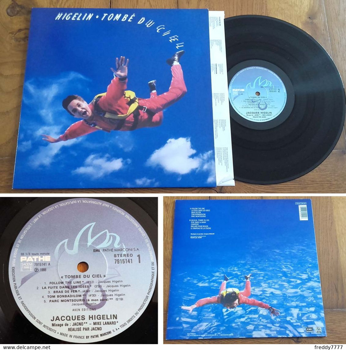 RARE French LP 33t RPM (12") JACQUES HIGELIN (Jacno, 1988) - Collectors