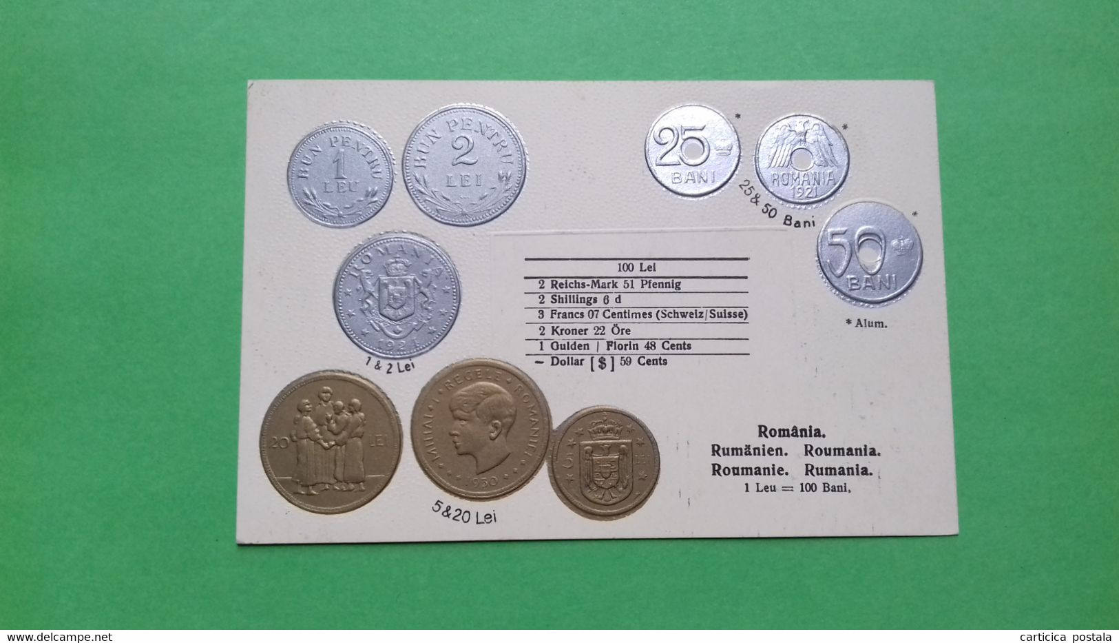 Romania Rumanien Litho Bucuresti Moneda Carol I Romanian Coins Embossed Litografie - Rumania
