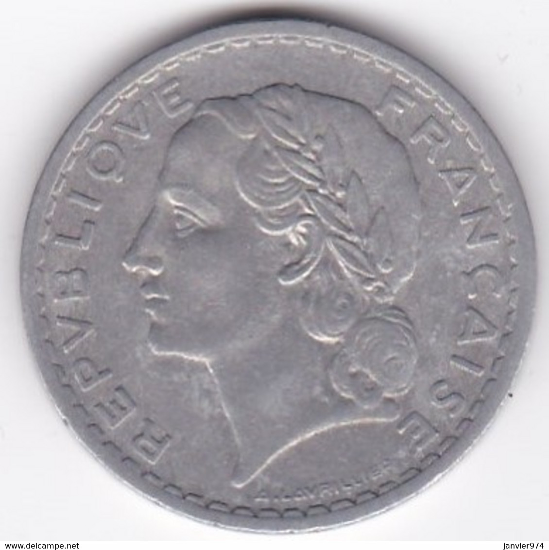 5 FRANCS 1949 B (Beaumont Le Roger). 9 Fermé), Aluminium - 5 Francs