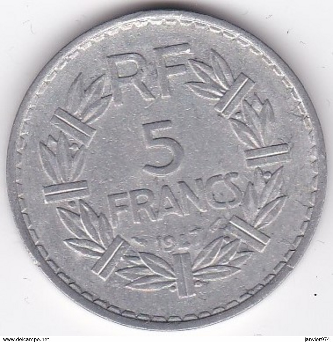 5 FRANCS 1947 (9 Ouvert ) Aluminium - 5 Francs