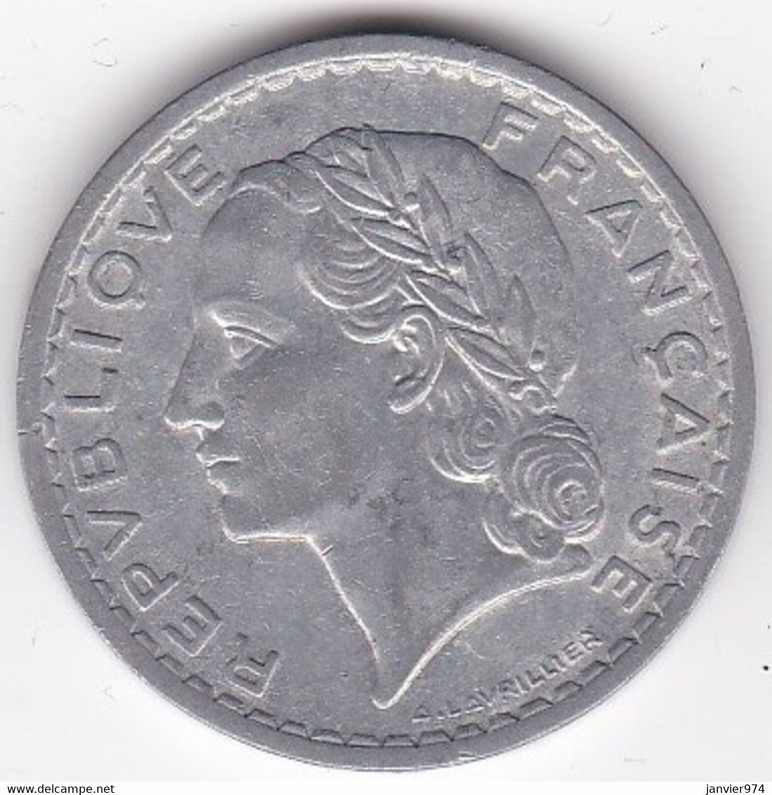 5 FRANCS 1947 (9 Ouvert ) Aluminium - 5 Francs