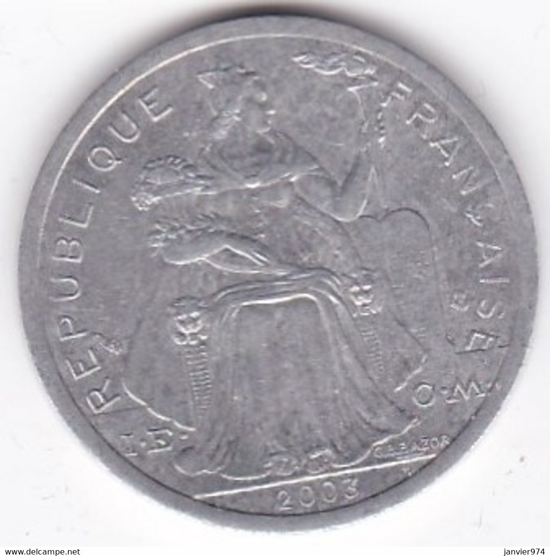 Nouvelle-Calédonie . 2 Francs 2003. Aluminium. - Nouvelle-Calédonie