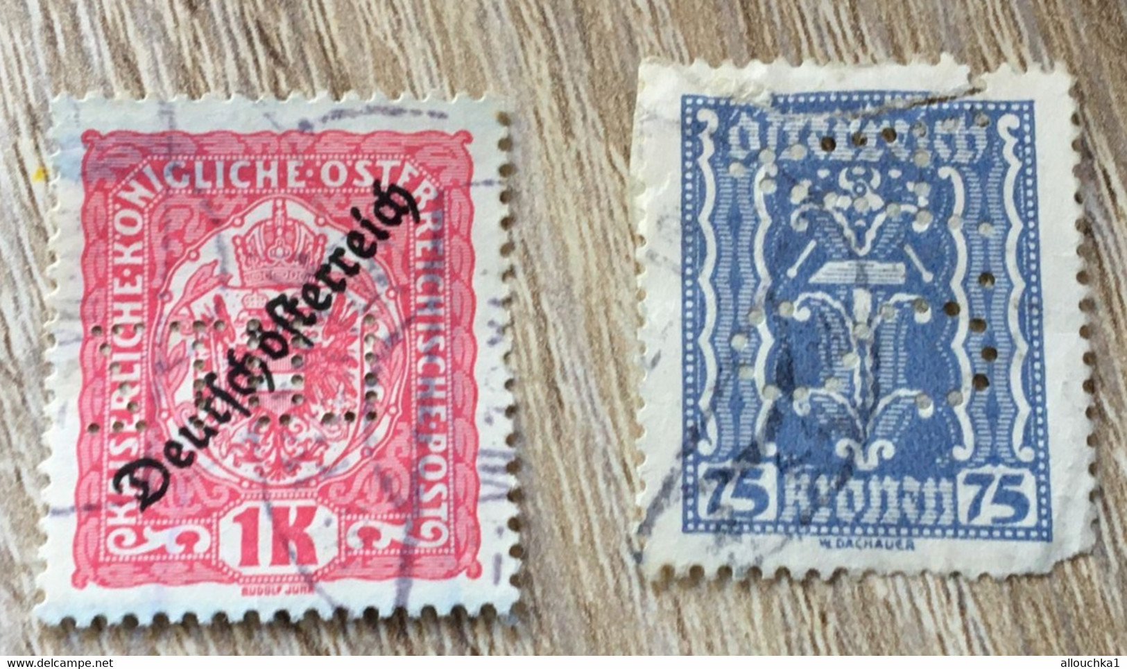 ÖSTERREICH-Autriche Stempel  -Perforé-Perforés,Perfin Perfins,,Perforato, Perforated, Perforata,Durchlöche - Perforés