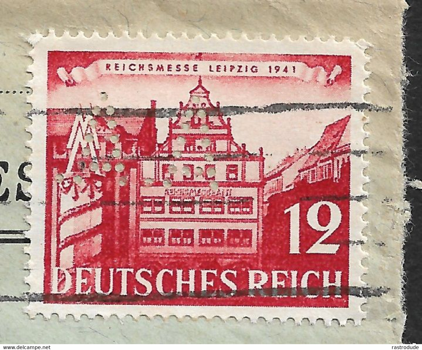 1941 DT. REICH 12Pfg Mi.Nr. 766 Mit LOCHUNG / PERFIN "A A" Auf BRIEF N. WIEN - REICHSMESSE Mstpl. INSURANCE VERSICHERUNG - Cartas & Documentos