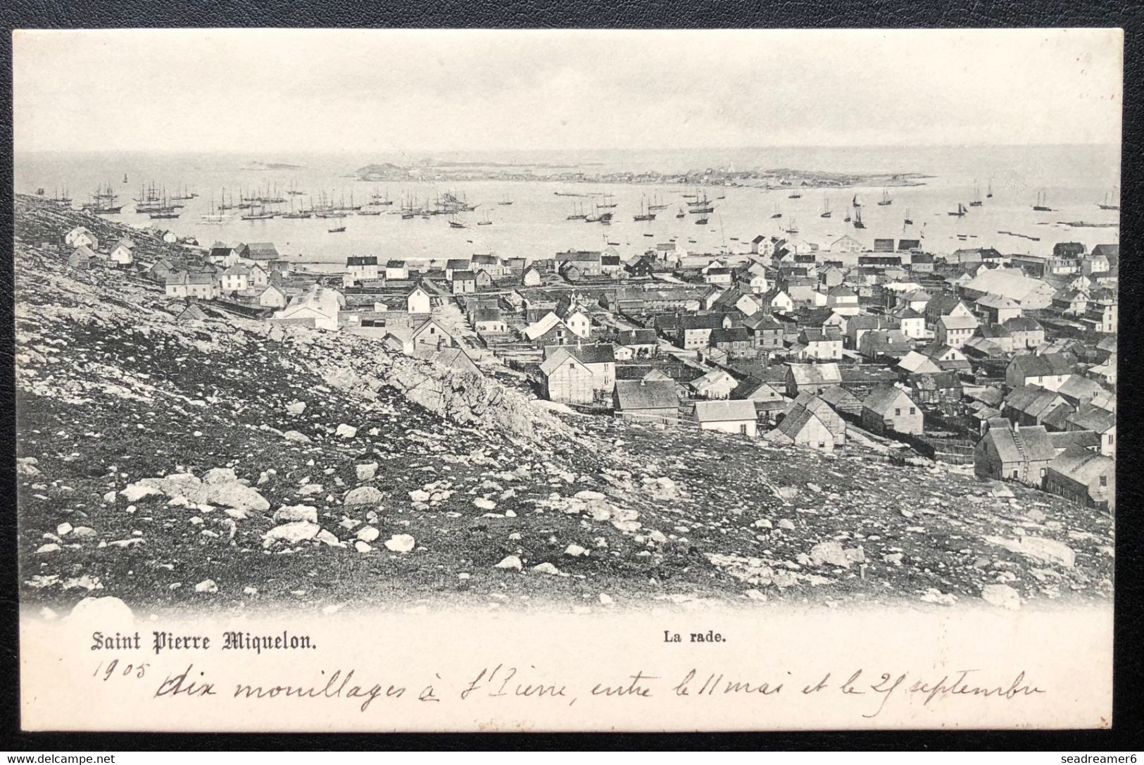 Carte Postale Originale De Saint-Pierre Et Miquelon 1900/1920 "La Rade" TTB - Saint-Pierre-et-Miquelon