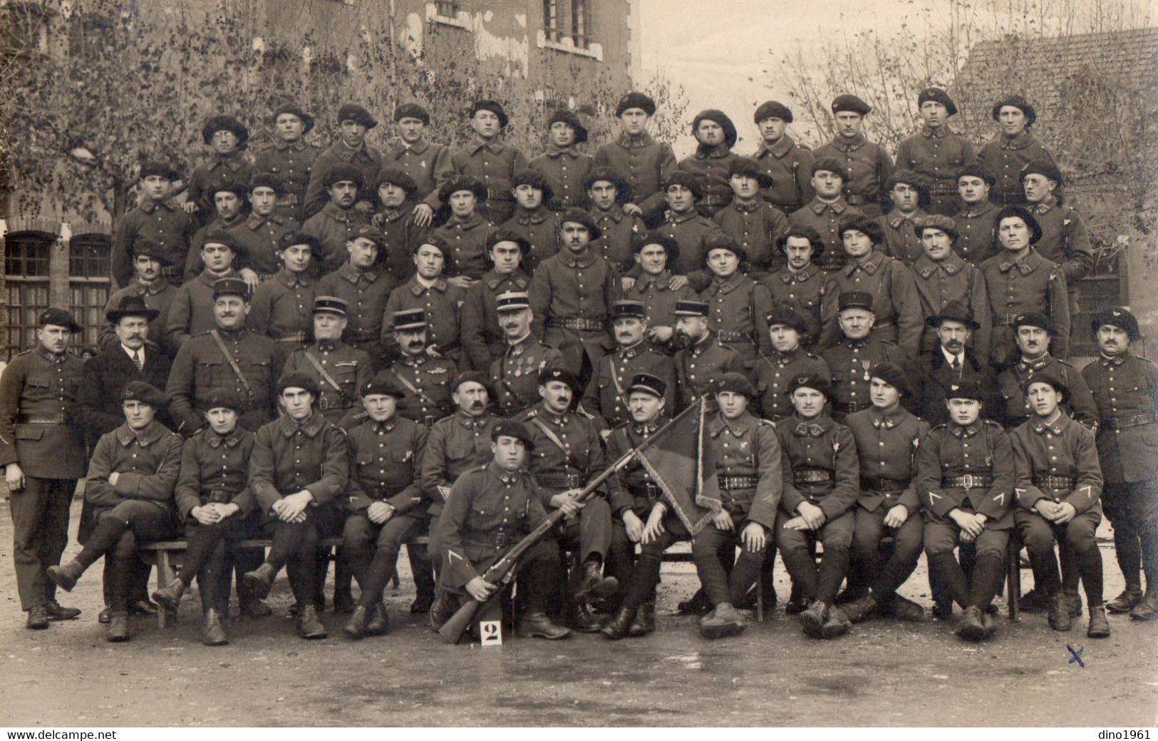 CPA 3151 - MILITARIA - Carte Photo Militaire - Un Groupe De Chasseurs Alpins Du 7ème Bataillon - Personen