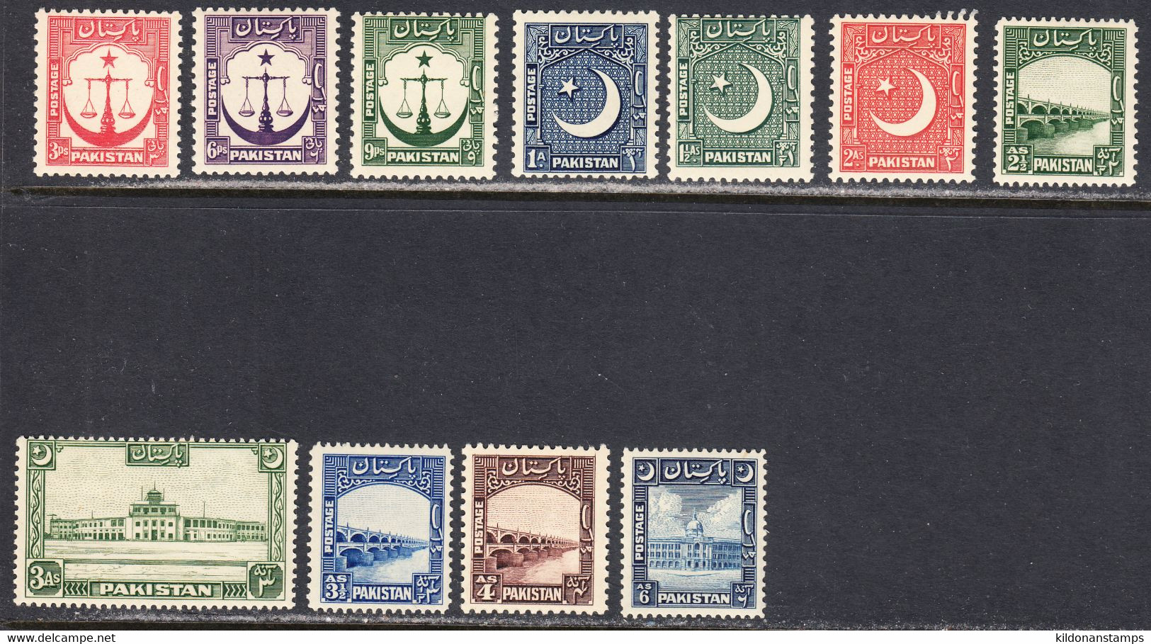 Pakistan 1948-57 Mint No Hinge, Sc# ,SG 24-34 - Pakistan