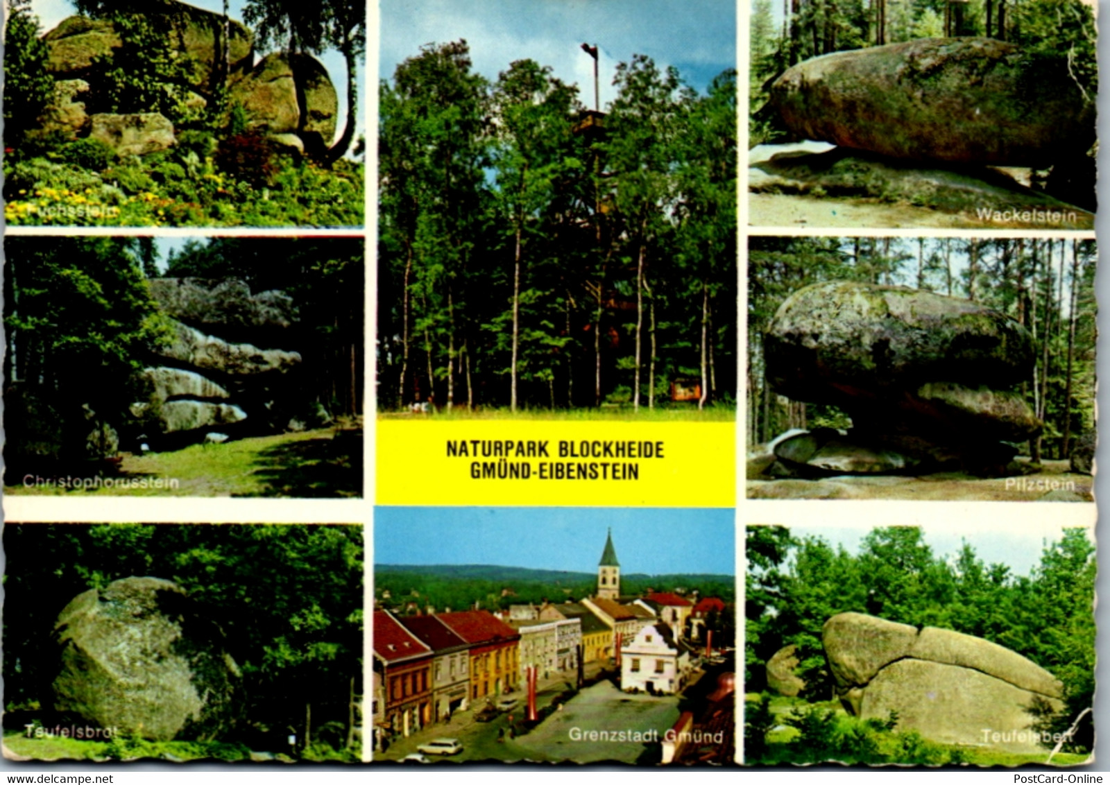 12560 - Niederösterreich - Naturpark Blockheide Gmünd Eibenstein , Pilzstein , Teufelsbrot , Grenzstadt Gmünd , Mehrbild - Gmünd