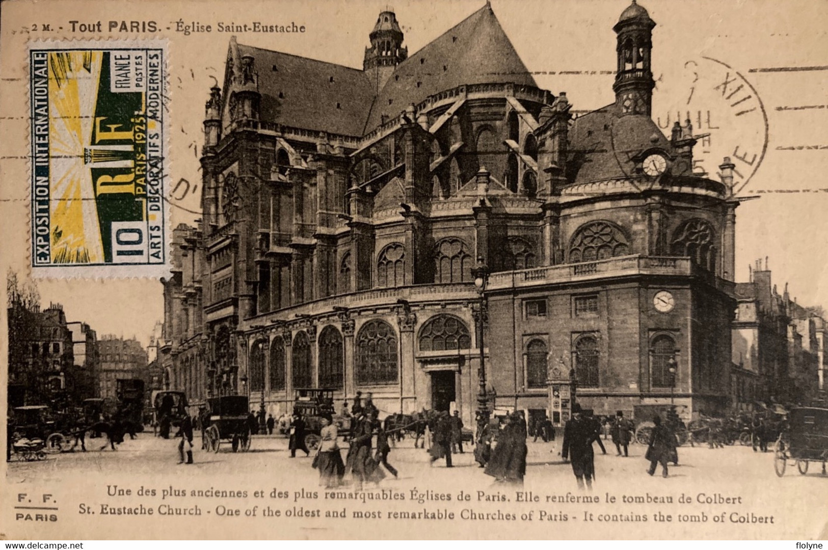 Tout Paris - 1er Arrondissement - Place Et église St Eustache - Diligence Attelage - Sets And Collections