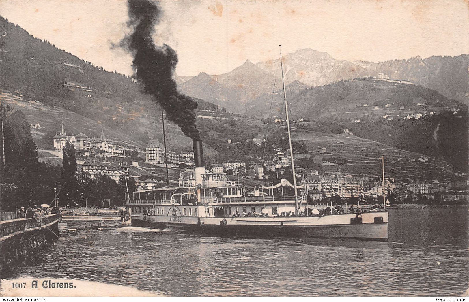 A Clarens - Débarcadère Bateau à Vapeur "La Suisse" Steamer Dampfschiff - Montreux - Montreux