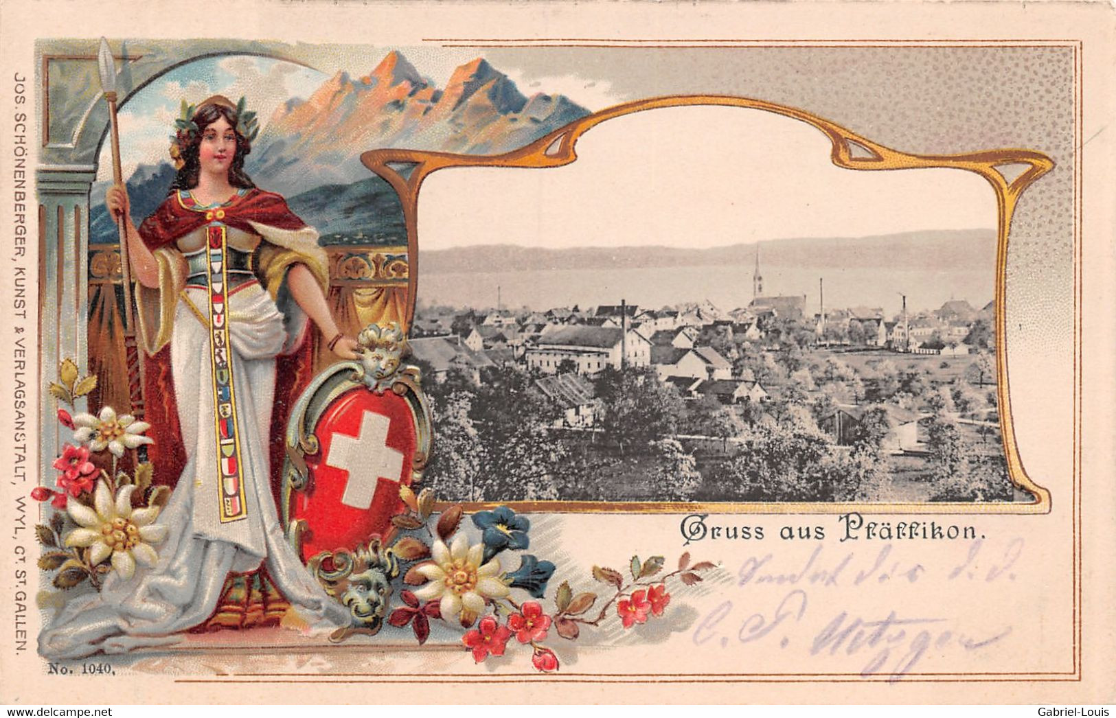 Gruss Aus Pfäffikon - Helvetia - Gaufrée - 1906 - Edelweiss - - Pfäffikon