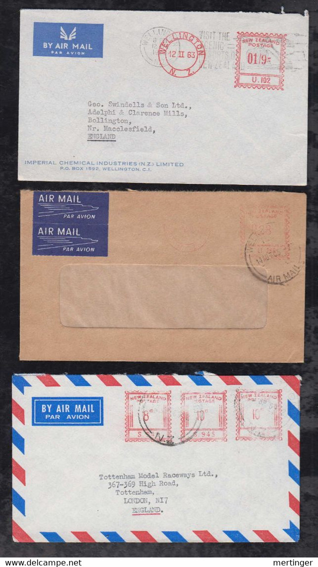 New Zealand 1963-69 3 Meter Airmail Cover To England - Covers & Documents