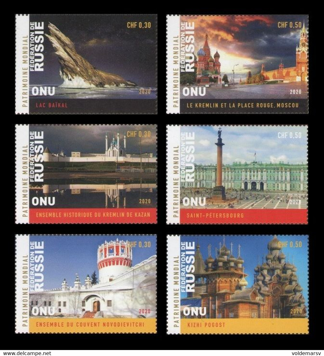 United Nations (Geneva) 2020 Mih. 1119/24 UNESCO World Heritage In Russia (II) MNH ** - Nuevos