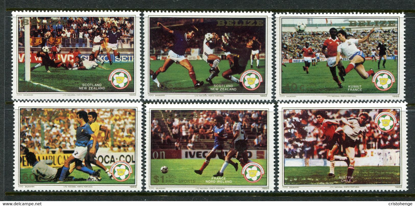 Belize 1982 Football World Cup Spain Set MNH (SG 721-726) - Belize (1973-...)