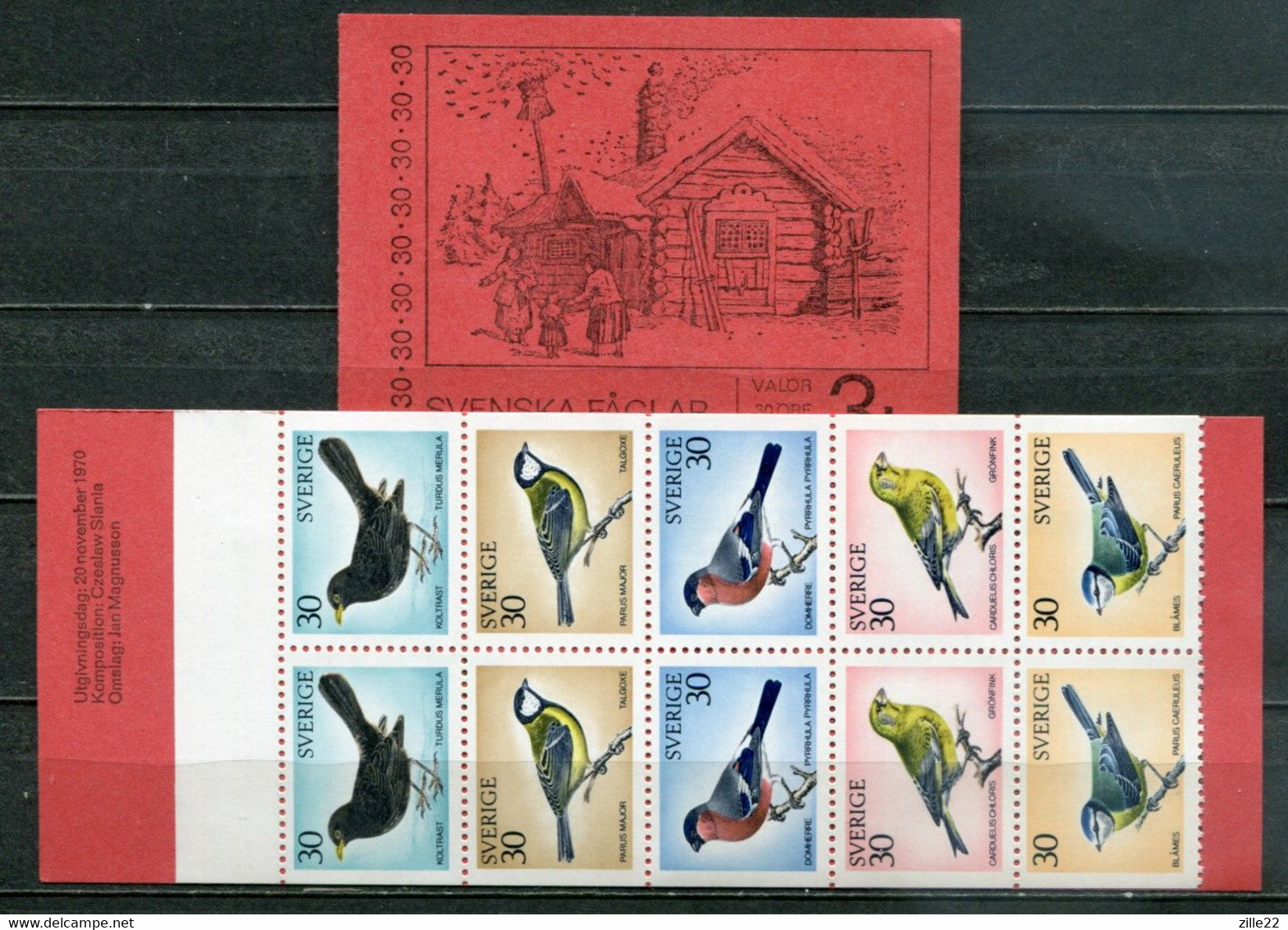 Schweden Sweden Sverige Mi# 692-6 Stamp Booklet  Postfrisch/MNH - Fauna Birds - Unused Stamps