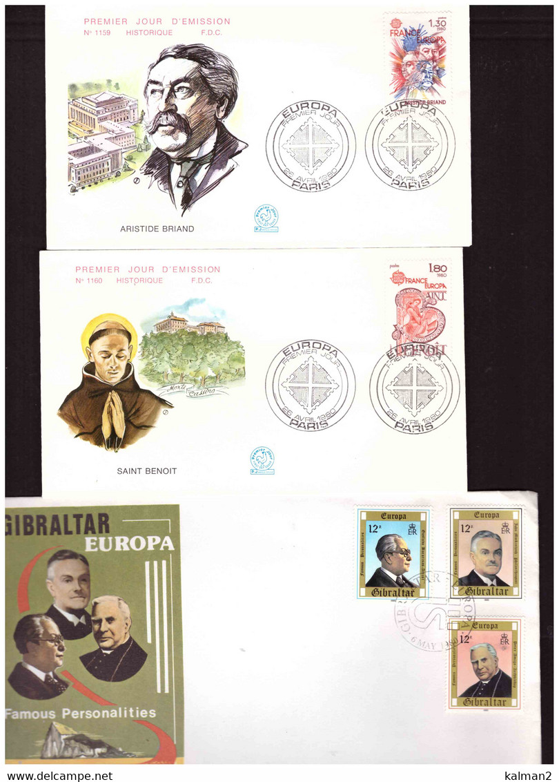 EUROPA CEPT  1980   /   FDC  ANNATA COMPLETA - 1980