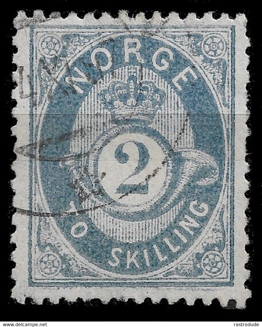 1872 NORWAY NORWEGEN 2Sk Mi.Nr. 17b GEBRAUCHT  - KAT. €200 - Usados