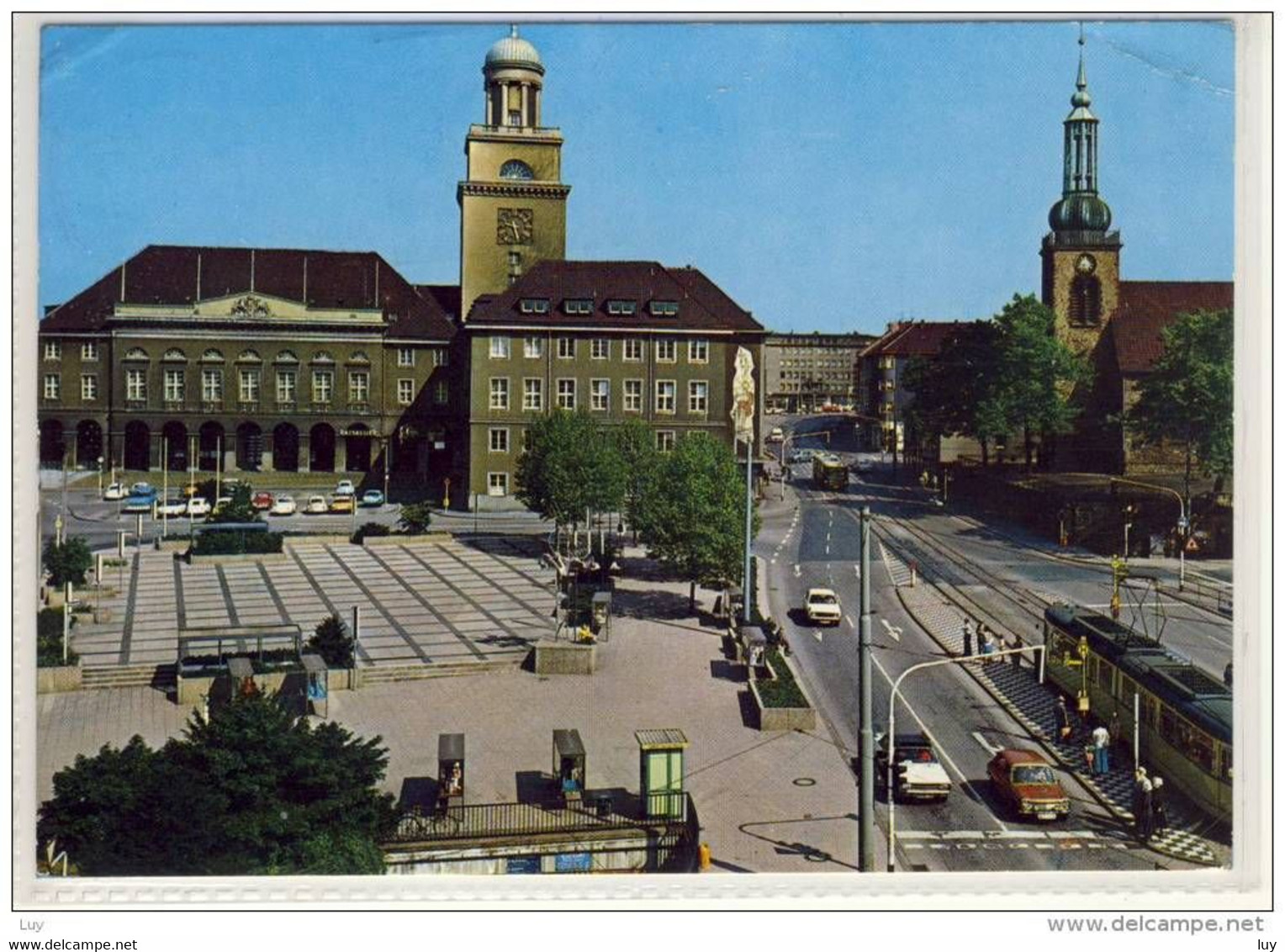 WITTEN, Rathausplatz, Rathaus U. Johannis-Kirche, Straßenbahn, Tram - Witten