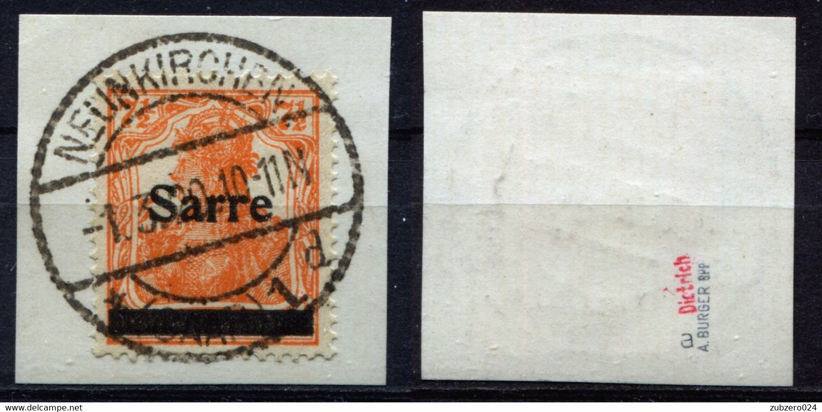 Saargebiet Michel-Nr. 5aI Vollstempel Auf Briefstück - Geprüft - Used Stamps