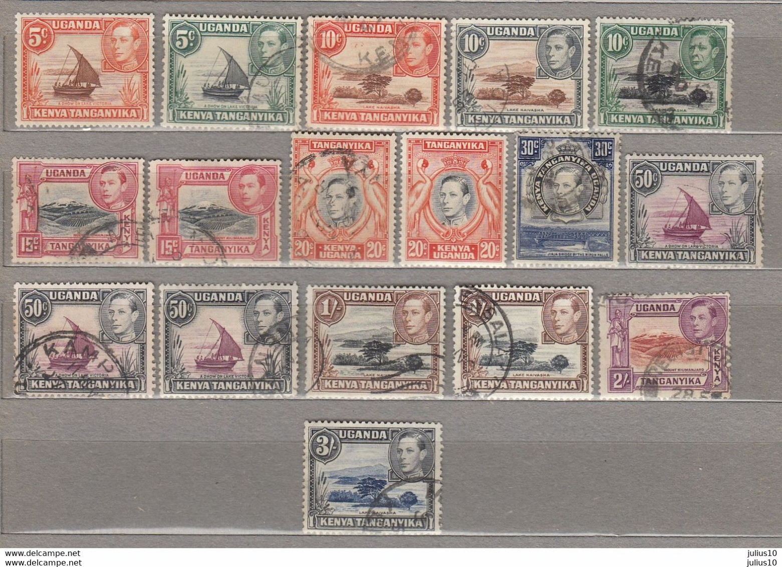 KENYA UGANDA TANGANYIKA GVI ALL Stamps Different Perf MH/USED (*/o) #22508 - Other & Unclassified