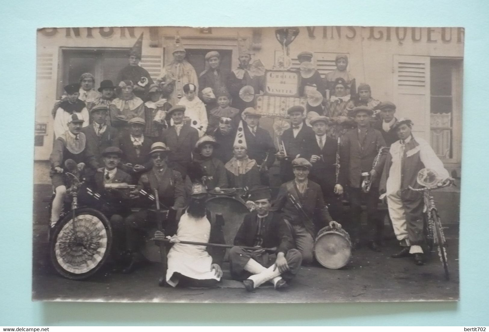 60 -  Superbe Carte-photo De VENETTE - Bal Du 12 Fevrier 1927 - Fête - Musiciens - Déguisements - Venette