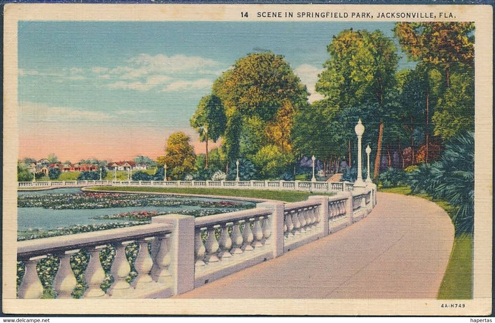 Scene In Springfield Park, Jacksonville, Fla. / Solo Prexie - Posted 1940 - Jacksonville