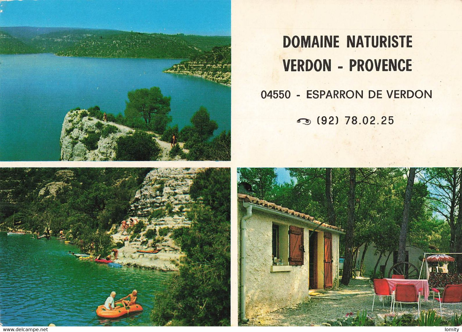 04 Esparron De Verdon Carte Multi Vues Domaine Naturiste Homme Nu Femme Nue Nus Naturisme - Autres & Non Classés