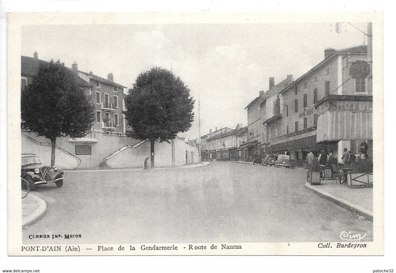 Cpa...Pont-d'Ain...(Ain)...place De La Gendarmerie...route De Nantua...animée...( Citroen . Traction)...1939... - Non Classificati