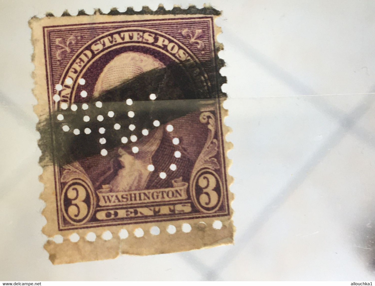 USA -UNITED-STATES-OF-AMERICA-STAMP Perforé  -Perforés,Perfin Perfins,Perforatis,Perforato, Perforated, Perforata - Perfins