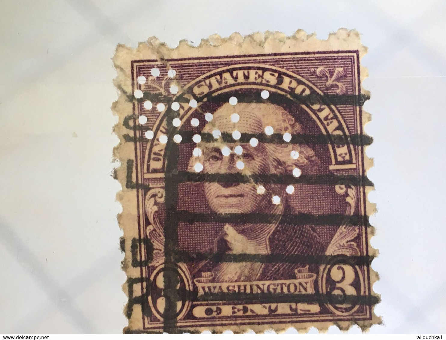 USA -UNITED-STATES-OF-AMERICA-STAMP Perforé  -Perforés,Perfin Perfins,Perforatis,Perforato, Perforated, Perforata - Perfins