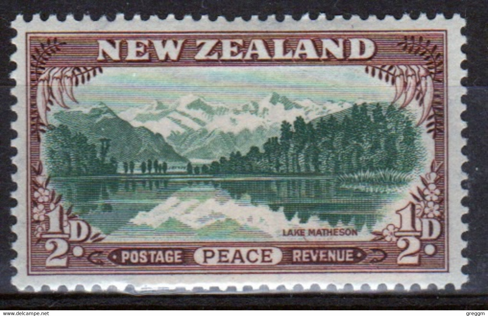 New Zealand 19486  single ½d  Stamp From The Set Issued To Celebrate Peace In Mounted Mint. - Neufs