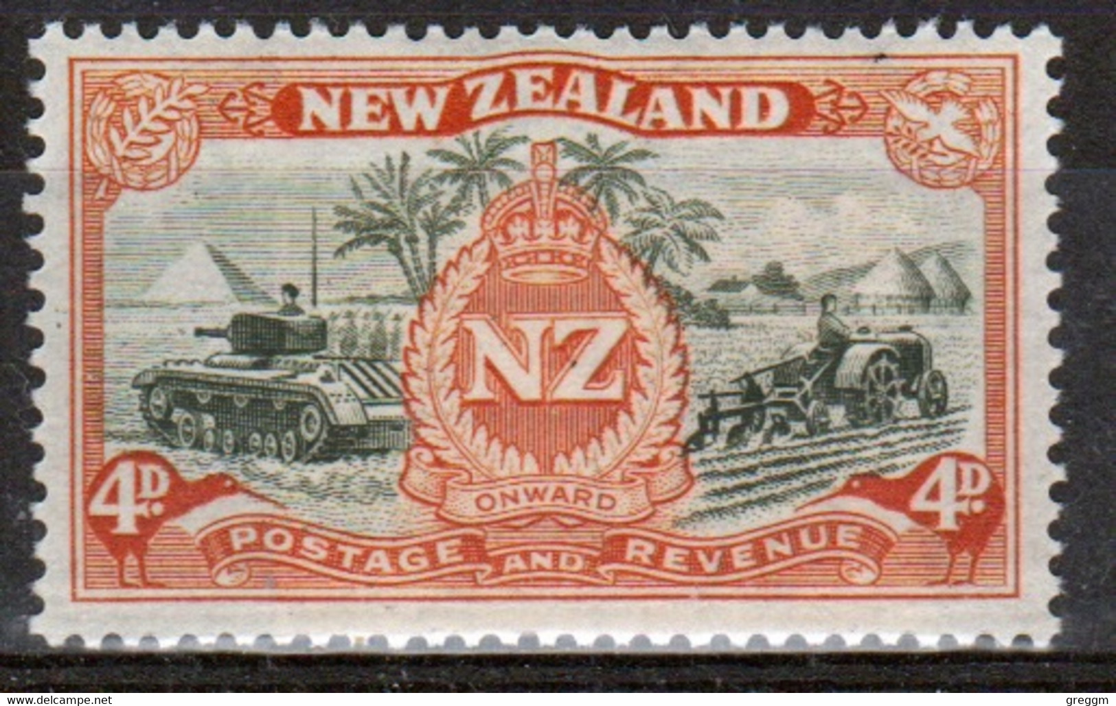 New Zealand 19486  single 4d  Stamp From The Set Issued To Celebrate Peace In Mounted Mint. - Neufs