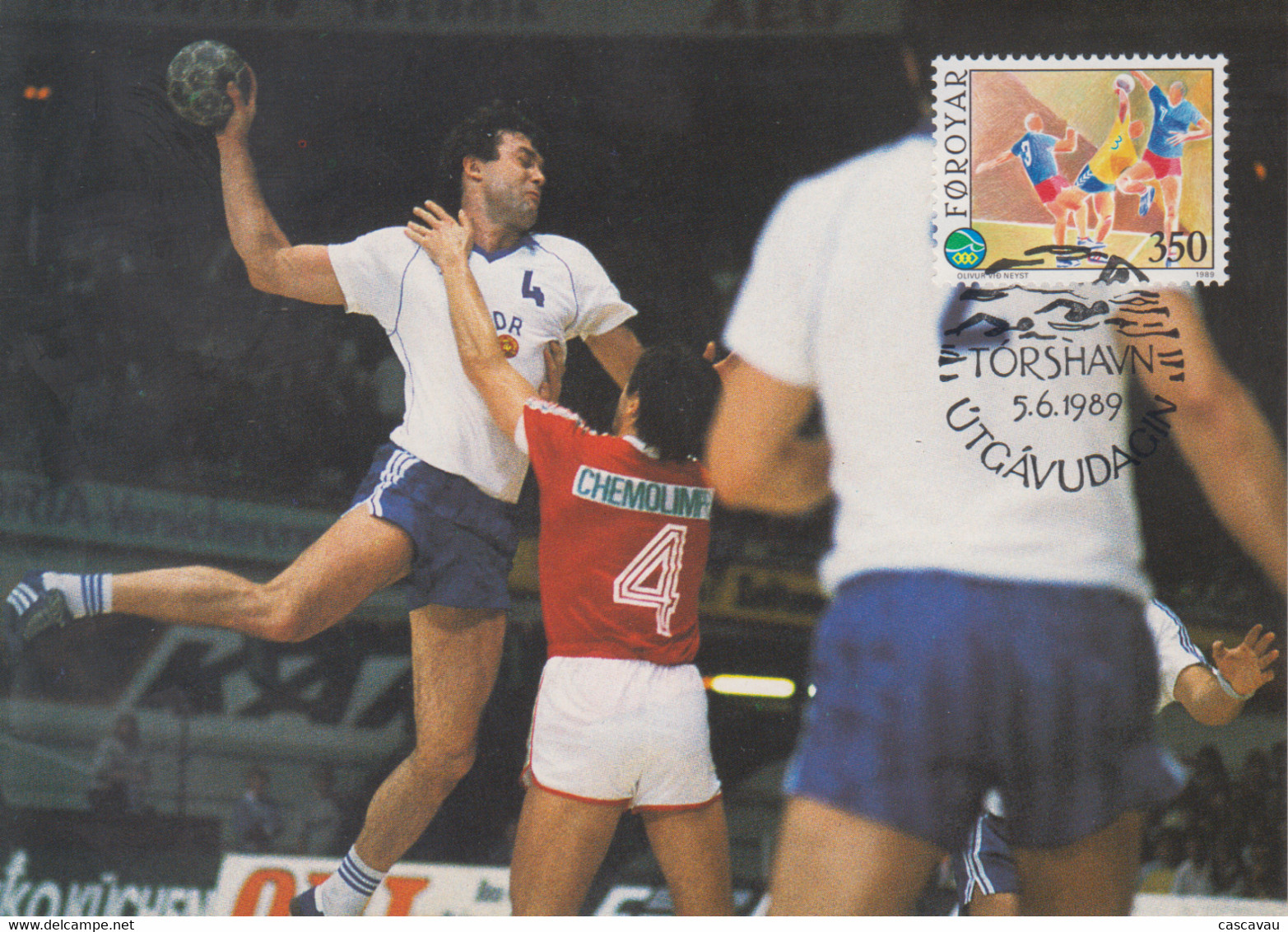 Carte  Maximum  1er  Jour    ILES   FEROE     HAND - BALL    1989 - Pallamano
