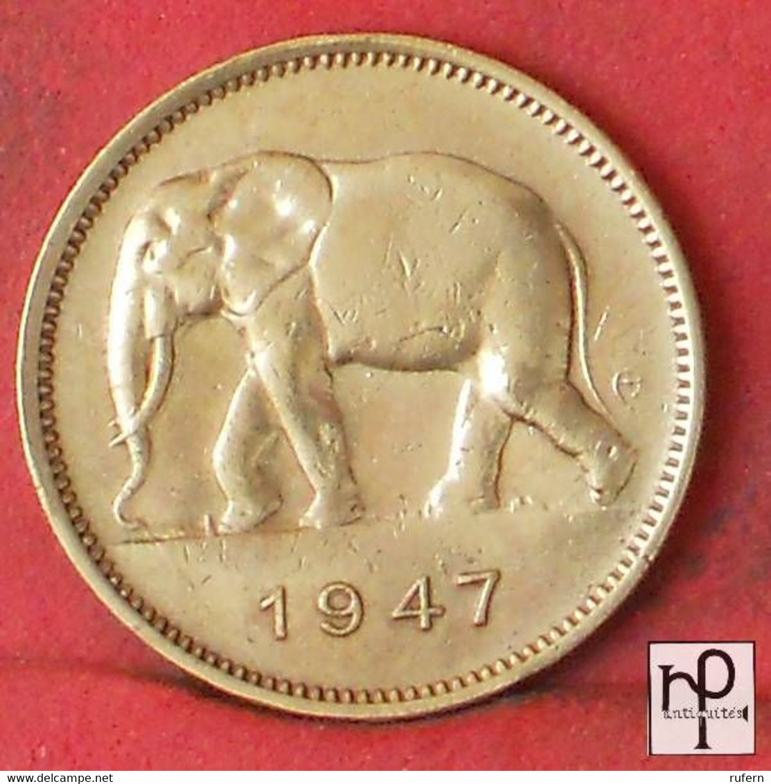 BELGIAN CONGO 2 FRANCS 1947 -    KM# 28 - (Nº43547) - 1945-1951: Regency