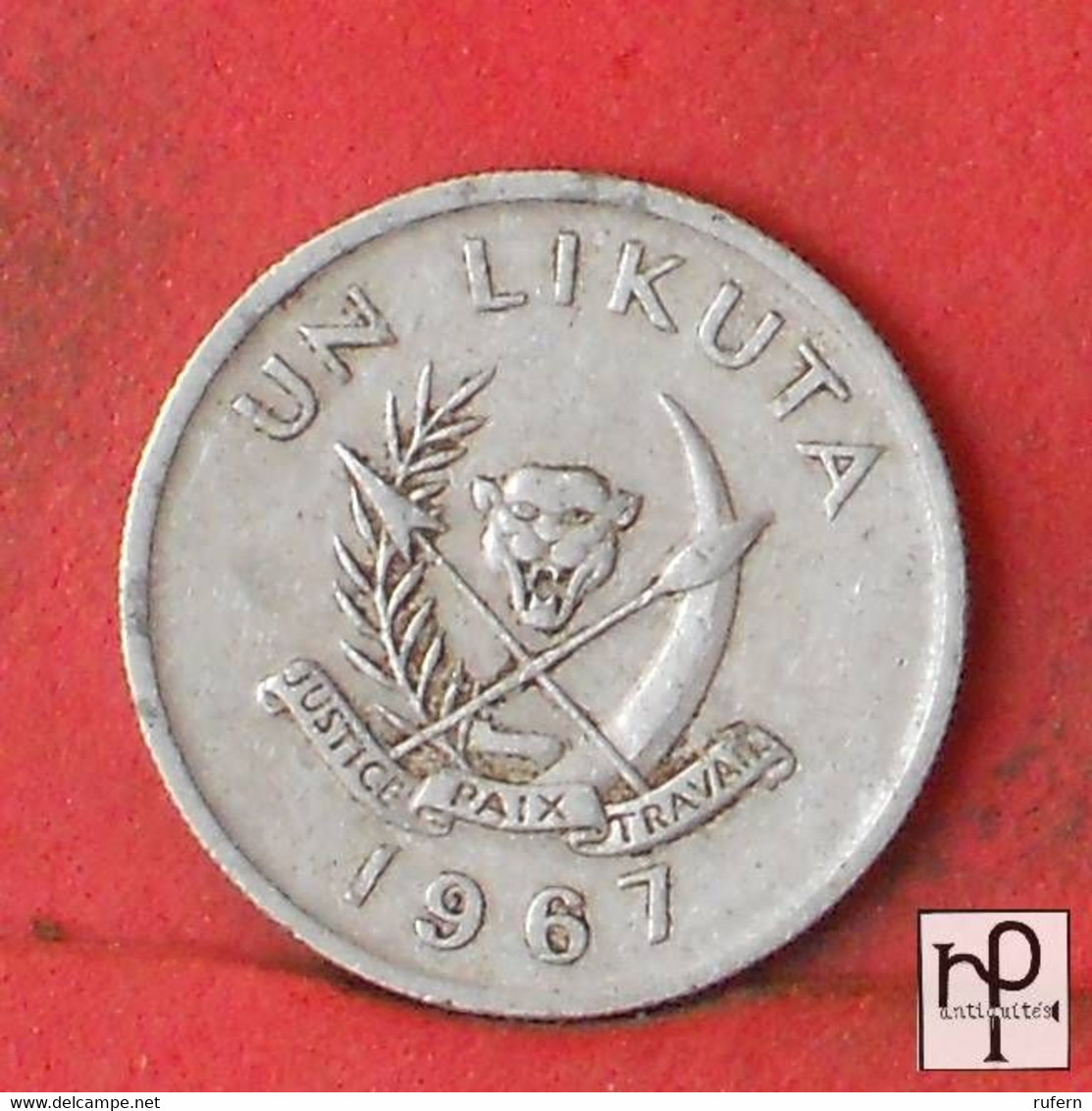 CONGO 1 LIKUTA 1967 -    KM# 8 - (Nº43549) - Congo (Repubblica Democratica 1964-70)