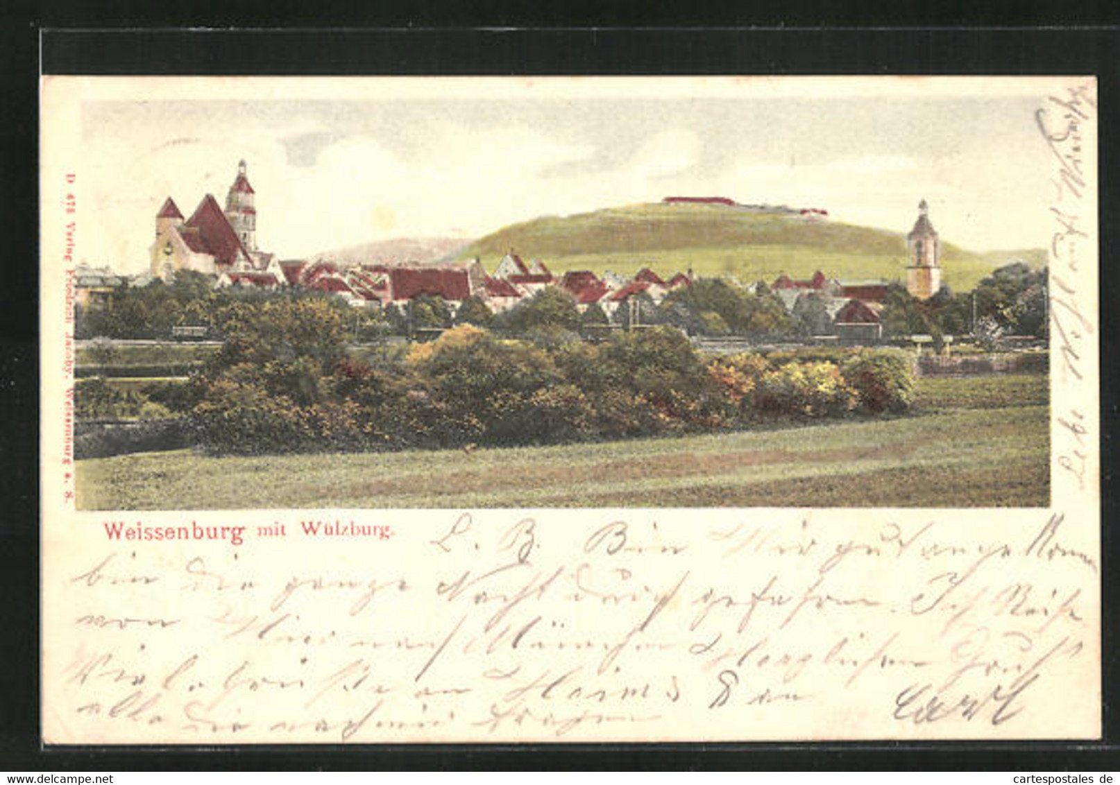 AK Weissenburg, Ortsansicht Mit Der Wülzburg - Weissenburg