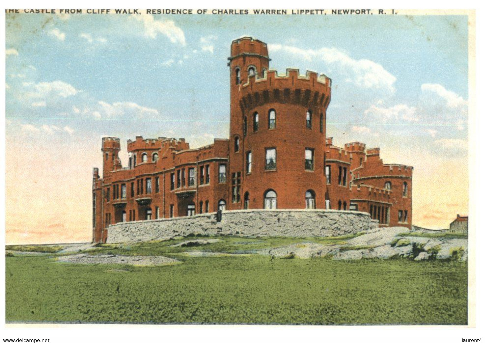 (SS 27) Very Old - USA - Newport Rhode Island - The Castle From Cliff Walk - Residence Of Charles Warren Lippett - Newport