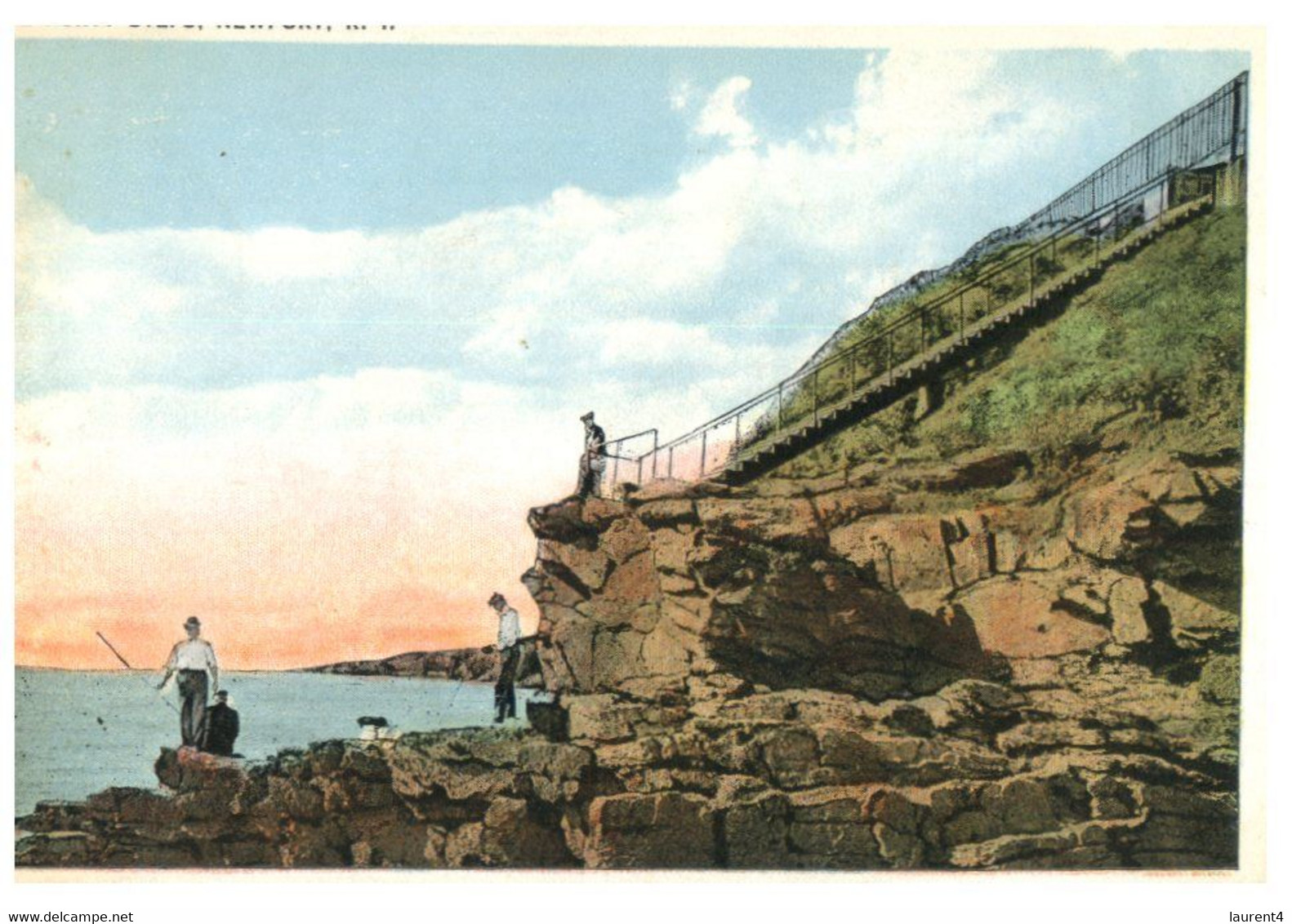 (SS 27) Very Old - USA - Newport Rhode Island - The Forty Steps - Newport