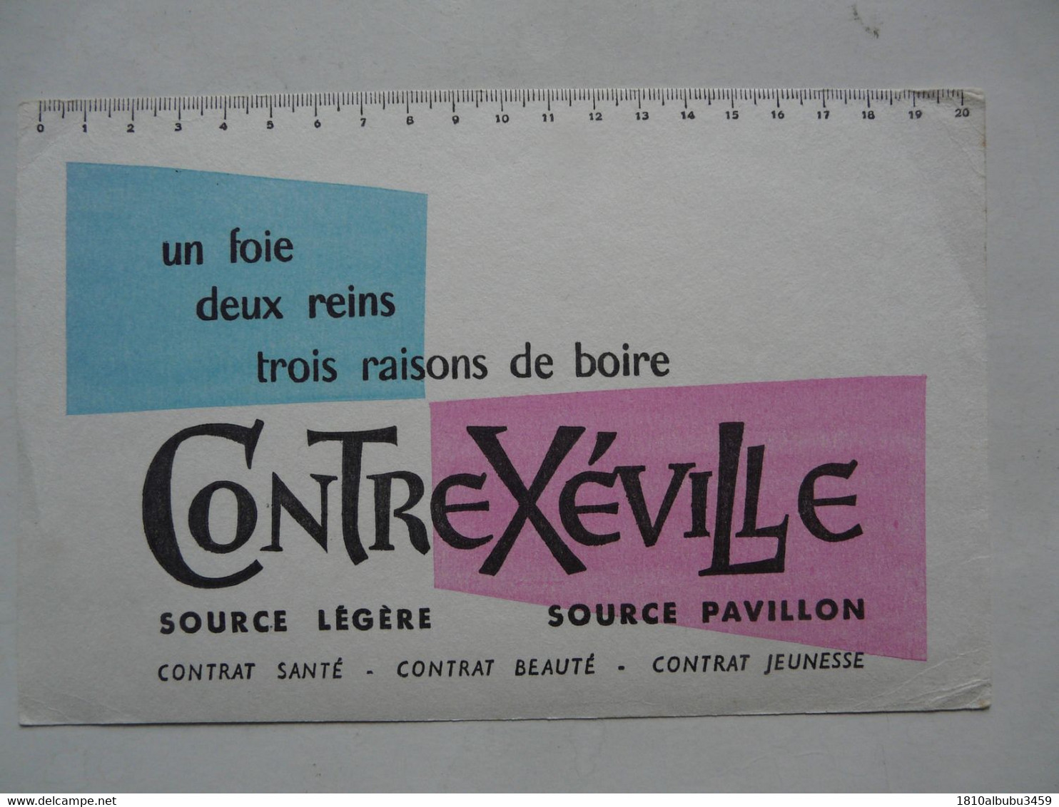 VIEUX PAPIERS - BUVARD :  CONTREXEVILLE - Alimentaire