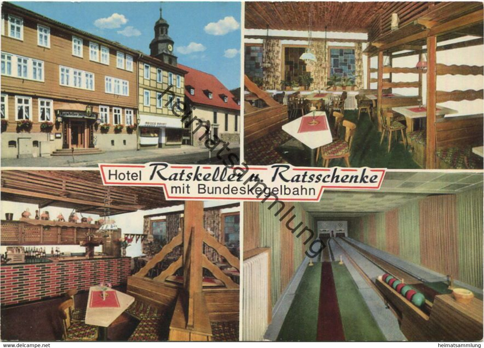 Bad Lauterberg - Hotel Ratskeller Und Ratsschenke Mit Bundeskegelbahn - AK Grossformat - Cramers Kunstanstalt Dortmund - Bad Lauterberg