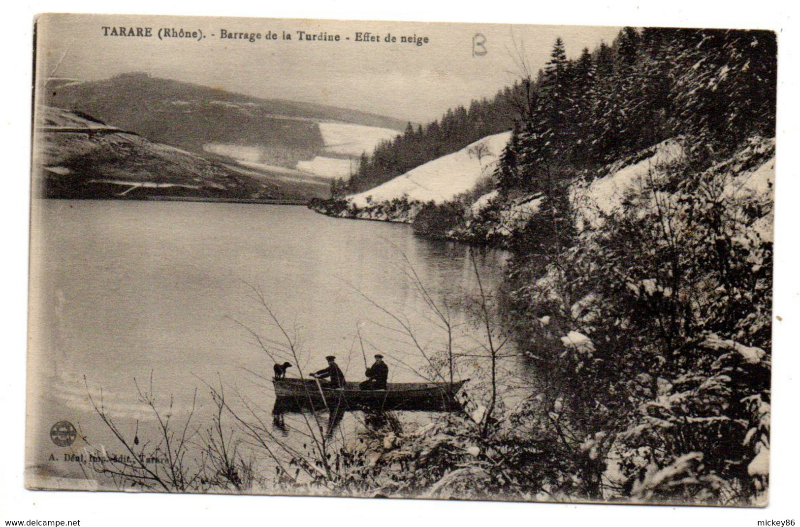 TARARE --1919--Barrage De La Turdine..effet De Neige...petite Animatin...........à Saisir - Tarare