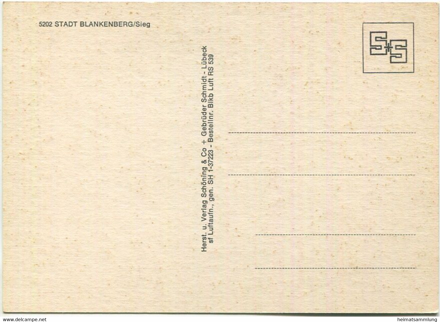 Stadt Blankenberg - AK-Grossformat - Verlag Schöning & Co. Lübeck - Hennef