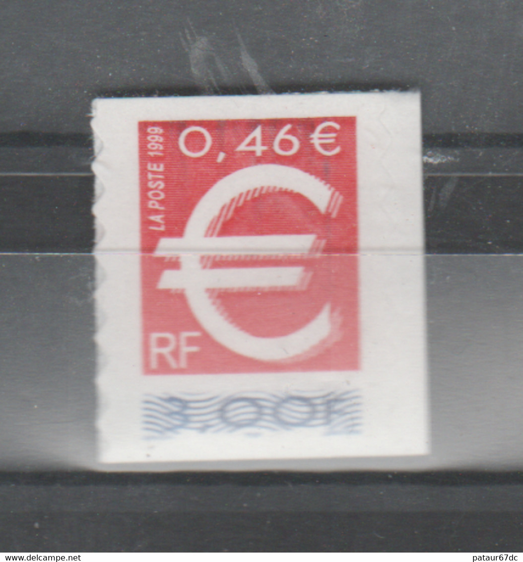 FRANCE / 1999 / Y&T N° 3215 ** Ou AA 24 ** : TP Sigle Euro (de Carnet Adhésif) X 1 Avec Inter-panneau à D - Other & Unclassified