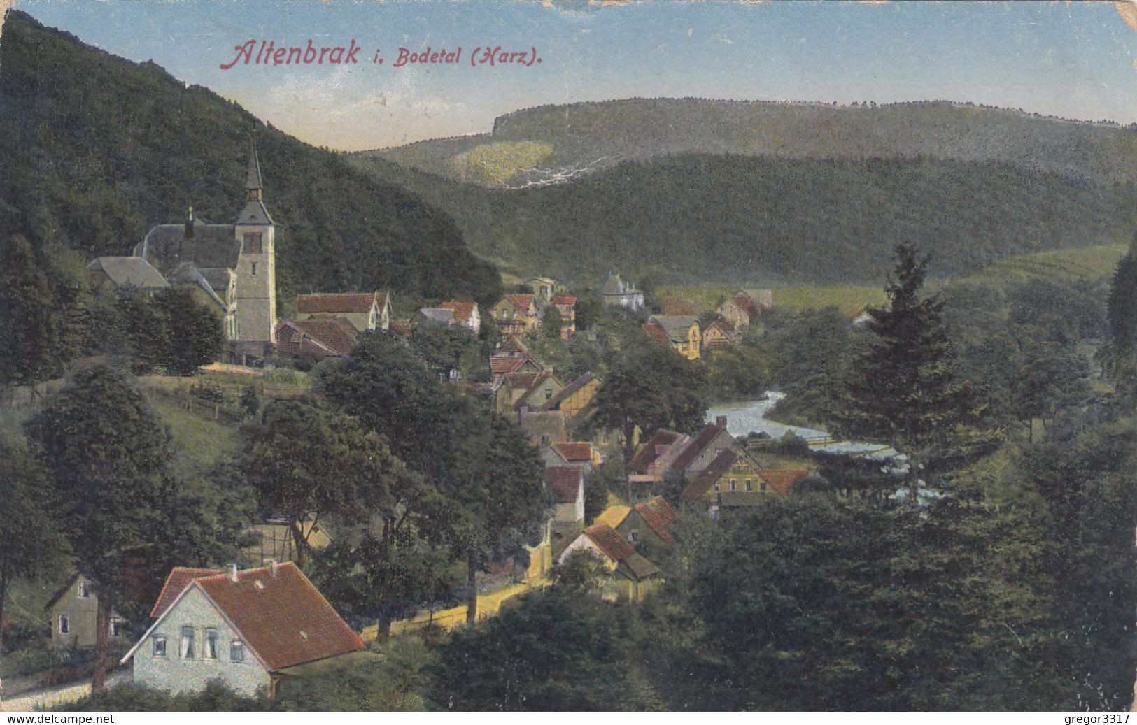 6452) ALTENBRAK I. BODETAL - Harz - Straße Haus Fluss KIRCHE - Alt !! - Altenbrak