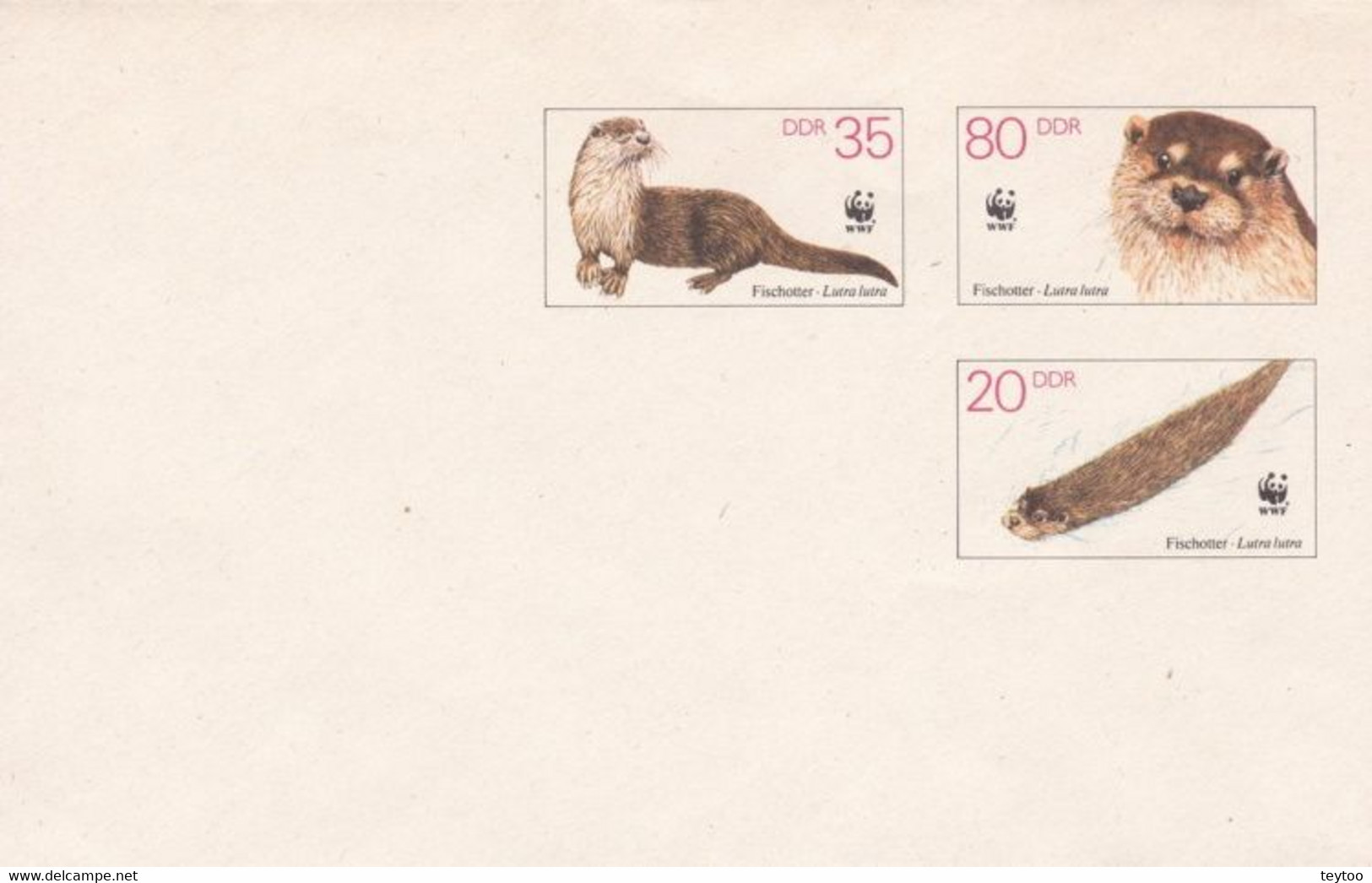 C0013.2# DDR 1987 [ENP] Entero Postal Nutria - WWF (M) - Enveloppes - Neuves